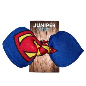 Superman Dark Blue Superhero Rockabilly Bandana Hair Bow
